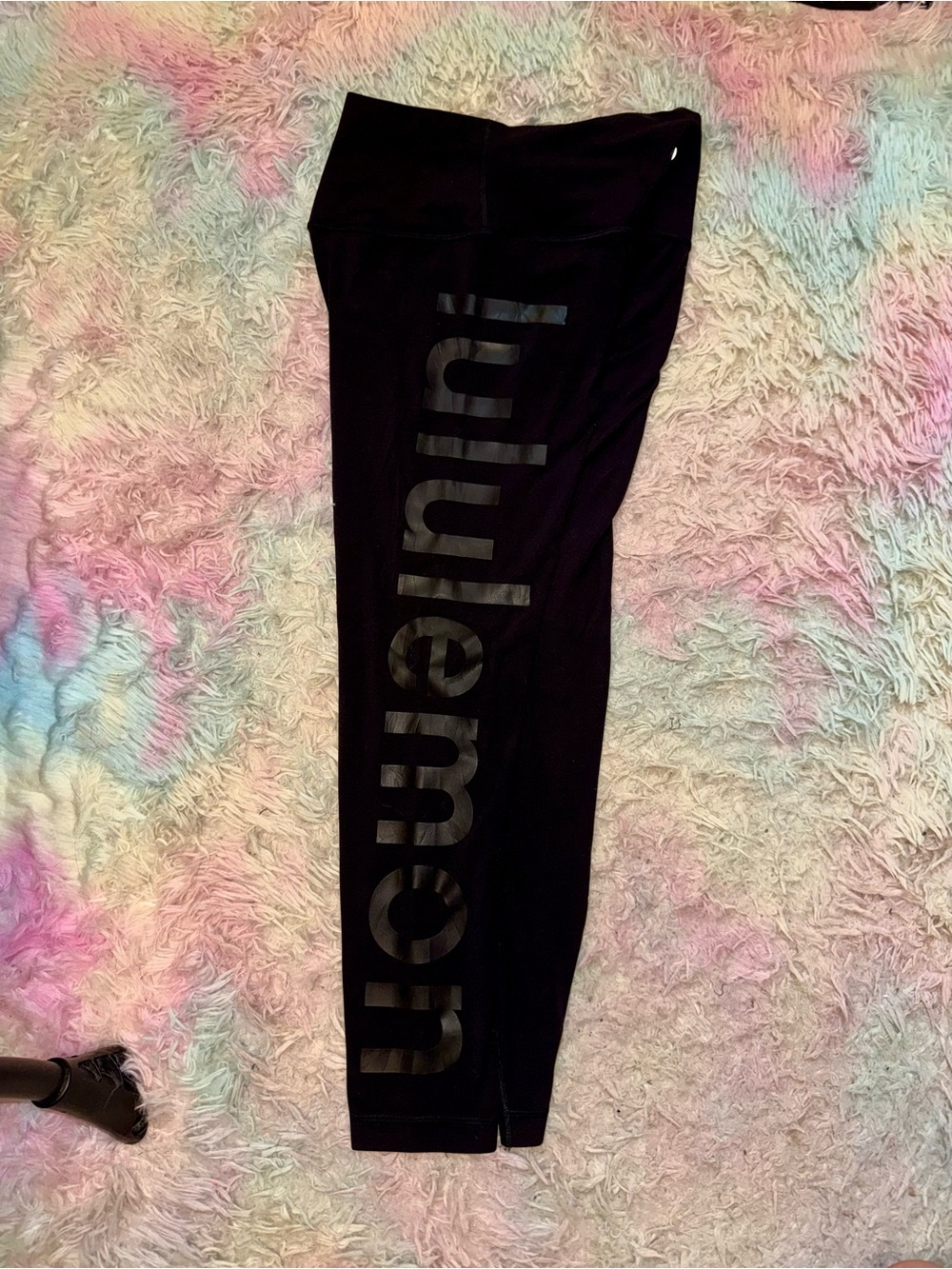 Lululemon Spell out Graphic Logo High Rise Align Leggings Size 8 Black